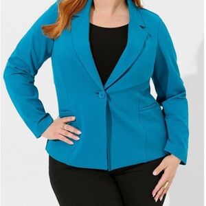 Torrid Teal Blue Blazer size 2